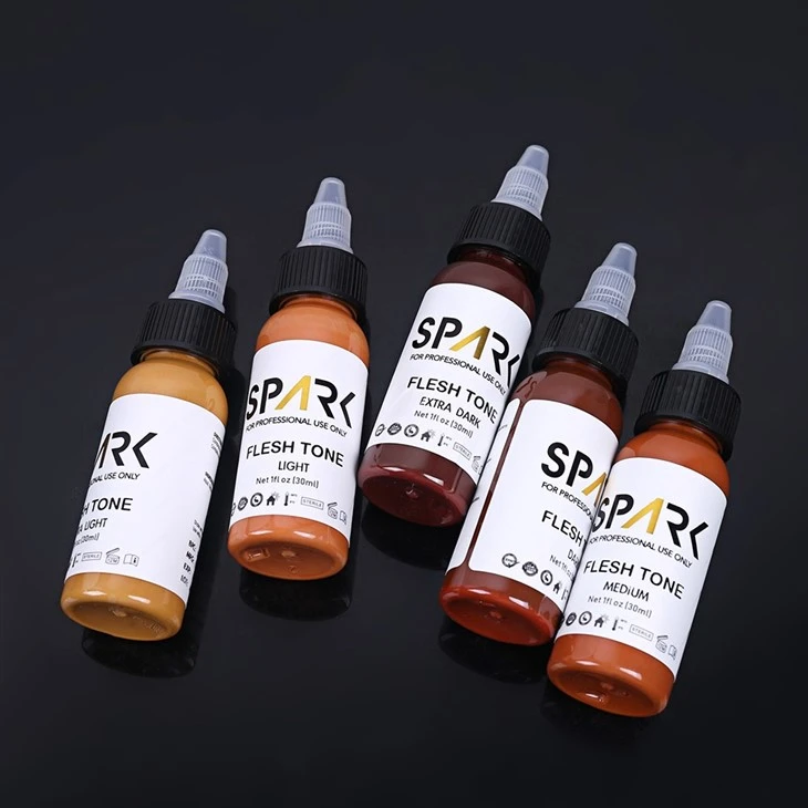 30ml/Bottle 5 Color Skin Tone Color Tattoo Ink For Body Art factory