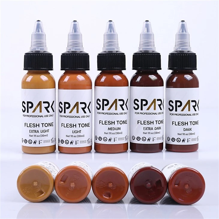 Pigmenti Tattoo Ink 1OZ Skin Barva Za Cover Ups Blending Cosmetic Tattoos Spark Tattoo Ink Tattoo Ink Black
