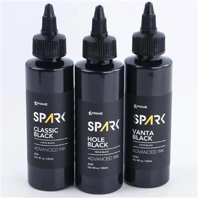 Visokokakovosten set črnila za tetoviranje serije 3 Classic Black/Hole Black/Vanta Black za permanentno ličenje