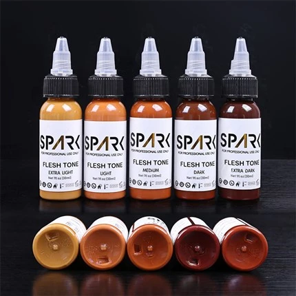Skin Color Tattoo Ink Series Spark Tattoo Ink Set Tattoo Ink Set za prikrivanja, mešanje kozmetičnih tetovaž