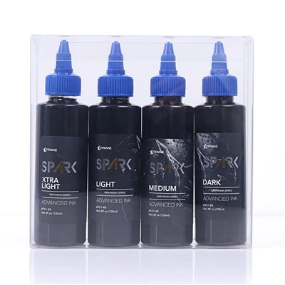 Spark najnovejši 4oz*4 sivi pralni set vodoodporni začasni črnilo za tetovažo