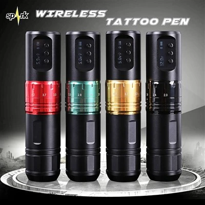 Spark Tattoo Cartridge Machine Pen s 1600mAh brezžična moč digitalna LED zaslona za tetovažo za umetnike za tetovaže