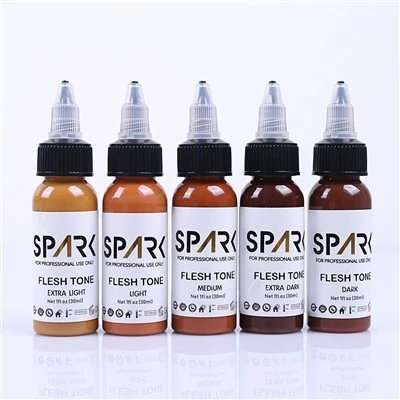 Spark Tattoo Ink Professional 1 oz kože ton kože za tetoviranje črnila za barvno portret meso kožni ton barvni komplet tetovaža