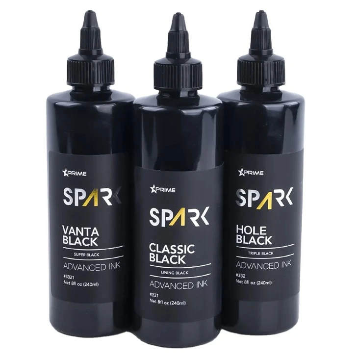 Trgovina na debelo 8oz 240 ml Premium Tattoo Ink Set po meri črna organska tekočina visoko kakovostna stalna funkcija