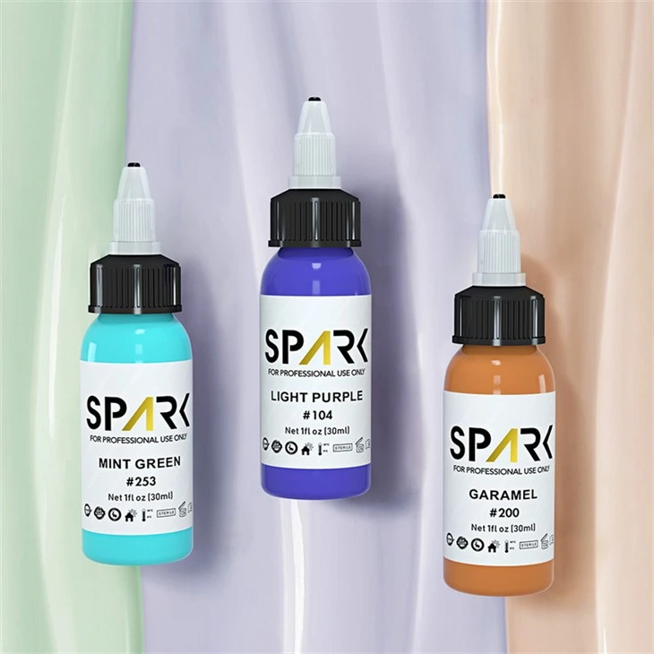25 barvni komplet Spark Tattoo Ink Real Dark Gloss Black Spark