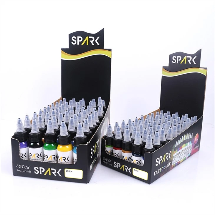 50 barvnih kompletov Leadfree Tattoo Ink Spark Tattoo Ink Set Profesionalni zaslon s črnilom za tetoviranje