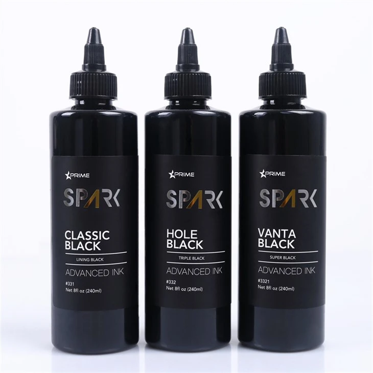 8OZ Black Ink Series Classic Black Lining Black Spark Tattoo Ink Profesionalni zaslon s črnilom za tetoviranje