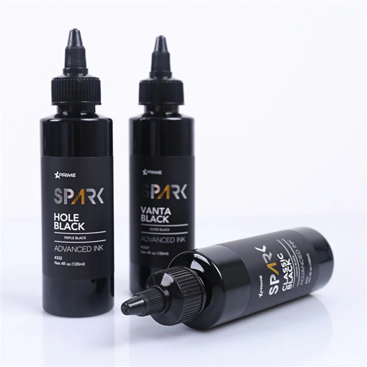 Klasična črna črnila s podlogo 4 OZ Spark Tattoo Ink Črnilo za tetoviranje Black Light