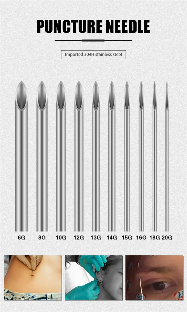 Igle za piercing za enkratno uporabo Sterilizirane igle za piercing telesa