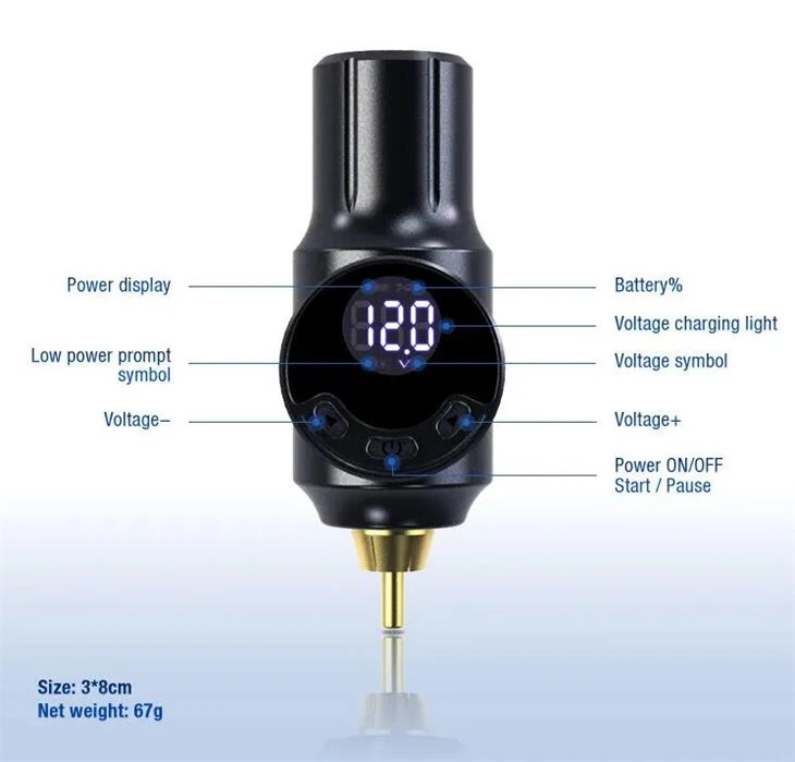 RCA MINI Tattoo Battery Brezžično napajanje za Tattoo