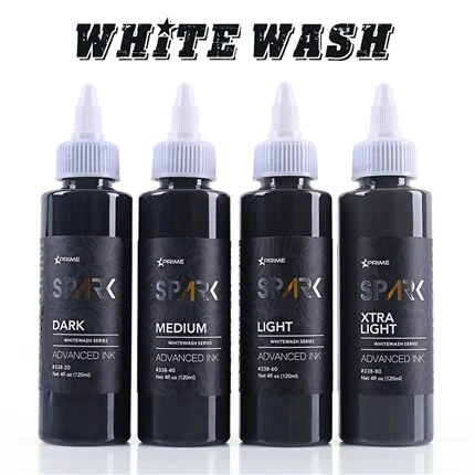 Set črnil za tetoviranje v beli barvi Spark Tattoo Ink