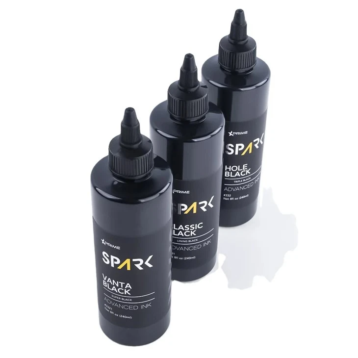 Vanta Black 8OZ 4OZ Super Black Ink Series Spark Tattoo Ink Set profesionalnih črnil za tetoviranje